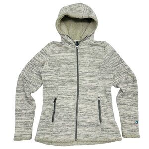 Kuhl Alaska Fleece Hoodie Jacket Women’s Size S Full Zip Heathered Grey Outdoor